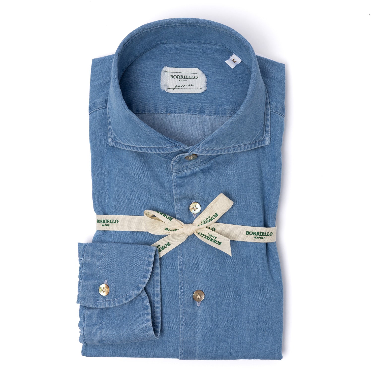Sports Shirt made of Lightweight "Vintage Prewashed" Cotton Denim - Linea Passion